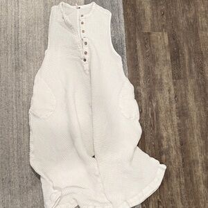 Free People Waffle Knit Button-Up jumpsuit